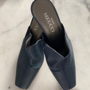Brand New Navy Mules